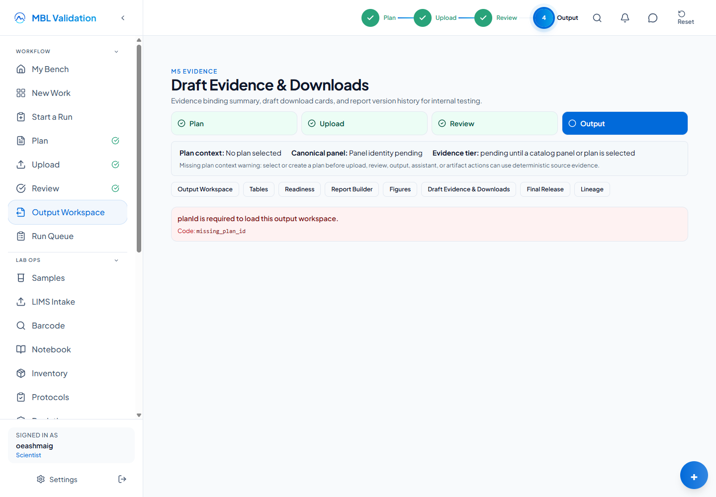 Export Results | MBL Validation Docs