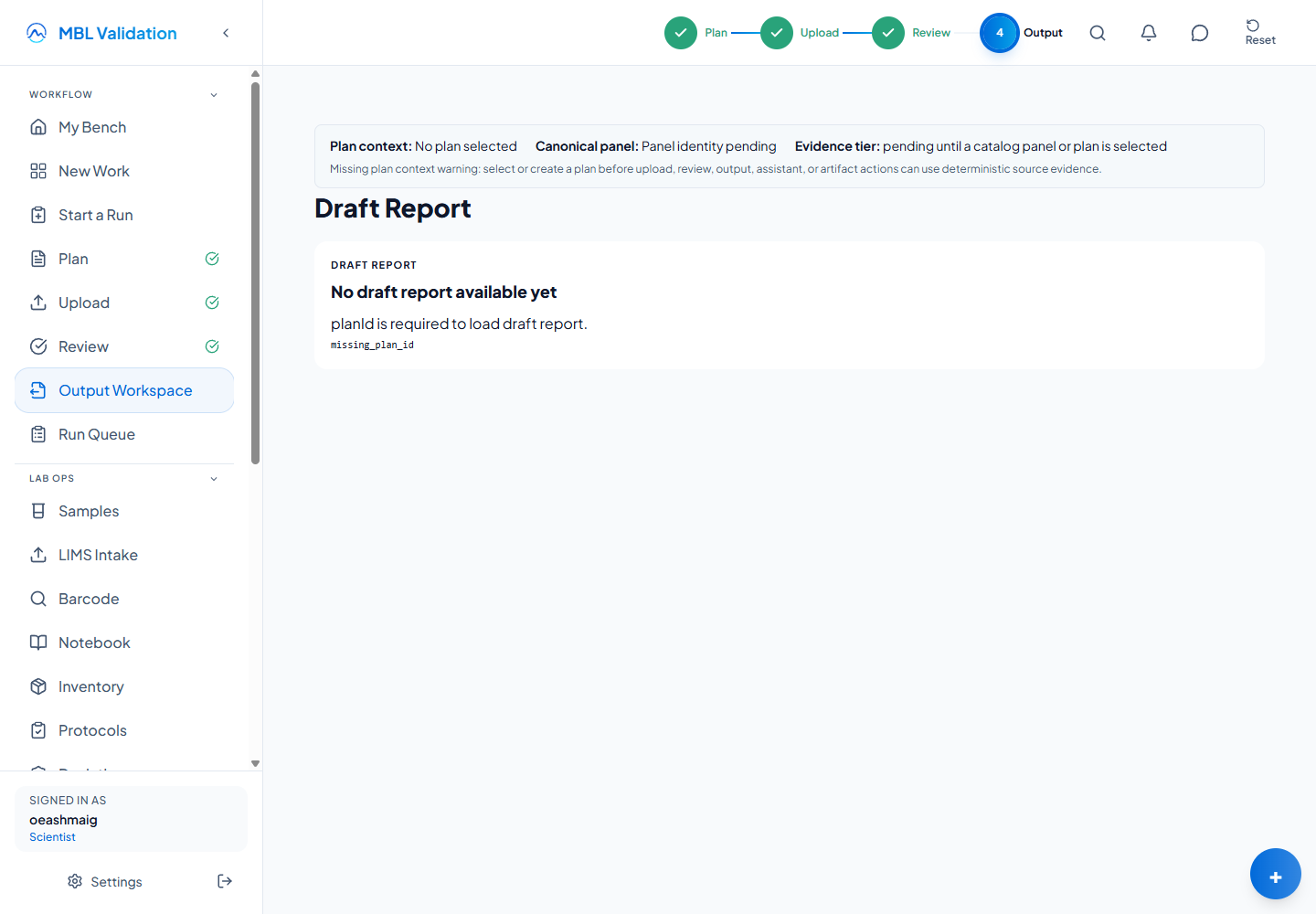 Report Generation | MBL Validation Docs
